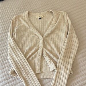 Ribbed V-neck Sweater